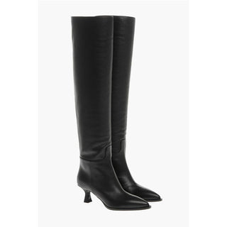 3Juin Over-the-Knee Leather Boots with Point Toe
