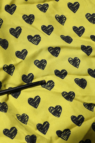 Dolce & Gabbana Yellow Heart Short Sleeves Men Casual Shirt