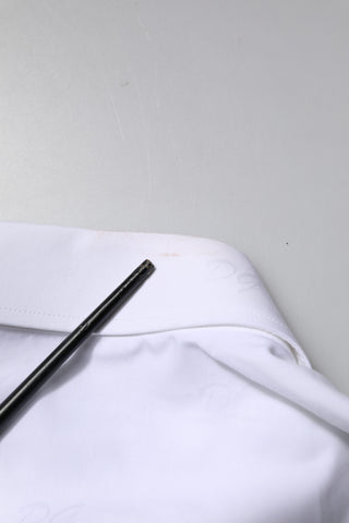 Dolce & Gabbana White GOLD Long Sleeves Dress Formal Shirt