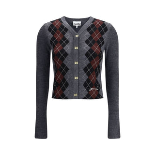 Ganni Check Cardigan