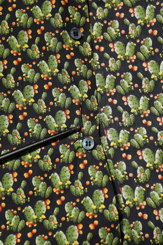 Dolce & Gabbana Multicolor Cotton Cactus GOLD Men Formal Shirt