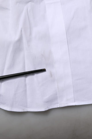 Dolce & Gabbana White Cotton GOLD Long Sleeves Formal Shirt