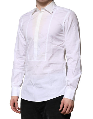 Dolce & Gabbana White Poplin Cotton Formal Men Dress Shirt