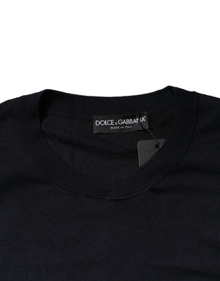 Dolce & Gabbana Black Long Sleeve CrewNeck Pullover Sweater