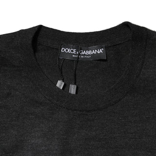 Dolce & Gabbana Gray Cashmere Crew Neck Sweatshirt Sweater