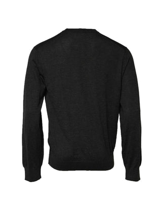 Dolce & Gabbana Gray Long Sleeve Crew Neck Pullover Sweater