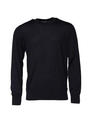 Dolce & Gabbana Black Cashmere Crew Neck Sweatshirt Sweater