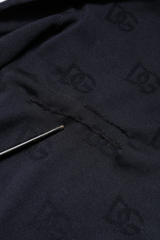 Dolce & Gabbana Black Silk Crew Neck Sweatshirt Sweater