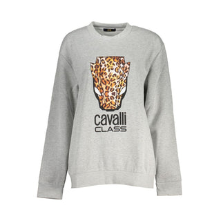 Cavalli Class Gray Cotton Women Sweater