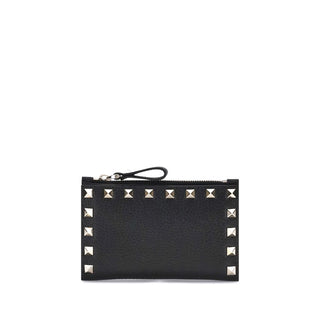 Valentino Garavani Black Calf Leather Bos Taurus Wallet
