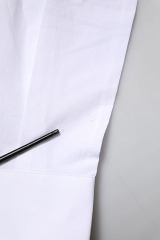 Dolce & Gabbana White Cotton GOLD Long Sleeves Formal Shirt