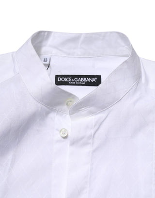Dolce & Gabbana White Cotton Slim Long Sleeves Formal Shirt