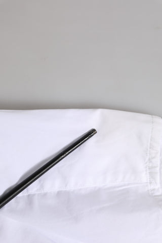 Dolce & Gabbana White GOLD Cotton Long Sleeves Men Formal Shirt