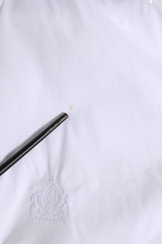 Dolce & Gabbana White GOLD Cotton Men Dress Formal Shirt