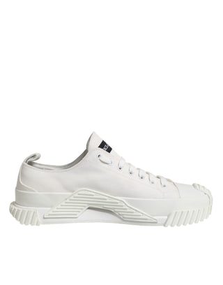 Dolce & Gabbana White Cotton NS1 Low Top Sneakers Shoes