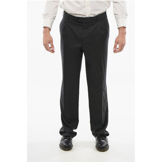 Corneliani Virgin Wool MANTUA Pants with Concealed Closure