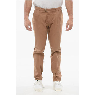 Corneliani ID Stretch Cotton Chinos Pants with Belt Loops