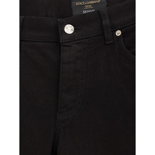 Dolce & Gabbana Black Cotton Jeans Denim