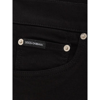 Dolce & Gabbana Black Cotton Jeans Denim