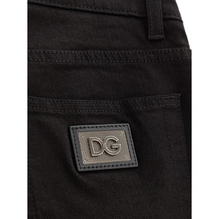 Dolce & Gabbana Black Cotton Jeans Denim