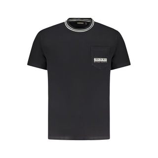Napapijri Black Cotton T-Shirt