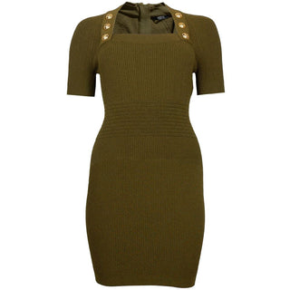 Balmain Green Viscose Women T-Shirt Dress