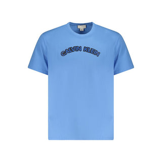 Calvin Klein Light Blue Cotton Men T-Shirt
