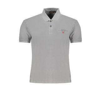 Napapijri Brown Cotton Men Polo Shirt