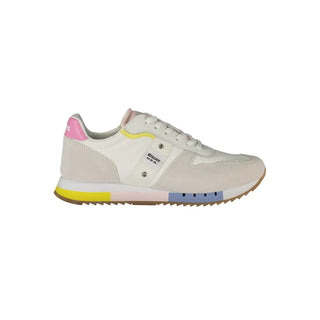 Blauer White Polyester Sneaker