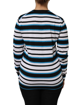 Dolce & Gabbana Multicolor Stripes Long Sleeves V-neck Top