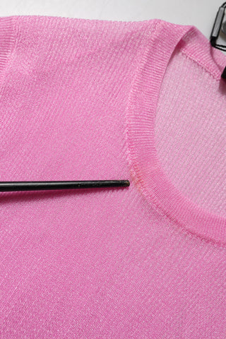 Dolce & Gabbana Pink Polyester Sleeveless Round Neck Tank Top