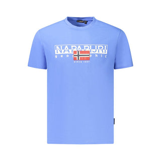 Napapijri Blue Cotton Men T-Shirt