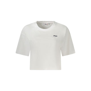 Fila White Cotton Women T-Shirt