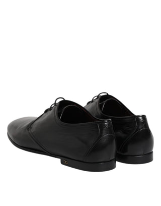 Dolce & Gabbana Black Leather Lace Up Derby Dress Formal Shoes