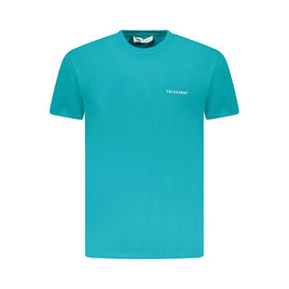 Trussardi Light Blue Cotton Men T-Shirt