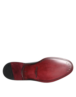 Dolce & Gabbana Black Leather Lace Up Derby Dress Formal Shoes