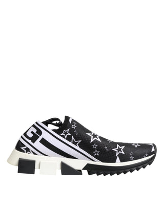 Dolce & Gabbana Black White Sorrento Low Top Sneakers Shoes
