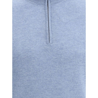 Brunello Cucinelli Light Blue Cashmere Cashmere Sweater