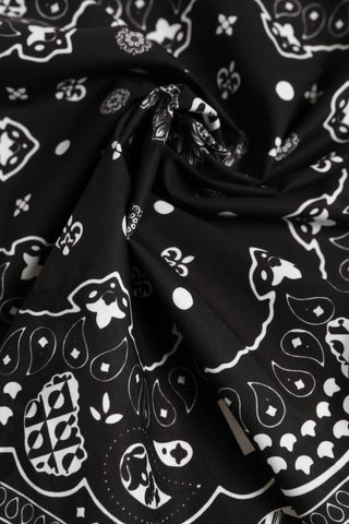 Dolce & Gabbana Black White Bandana Square Men Foulard Scarf