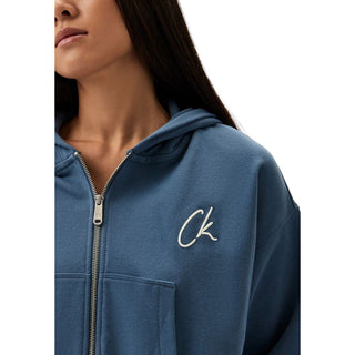 Calvin Klein Jeans Light Blue Cotton Hoody