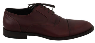 Dolce &amp; Gabbana Elegant Bordeaux Leather Dress Shoes