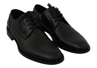 Dolce &amp; Gabbana Sleek Black Leather Formal Dress Shoes