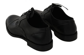 Dolce &amp; Gabbana Sleek Black Leather Formal Dress Shoes