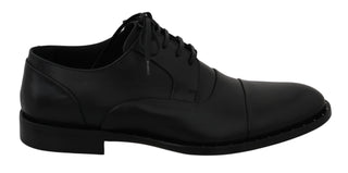 Dolce &amp; Gabbana Sleek Black Leather Formal Dress Shoes