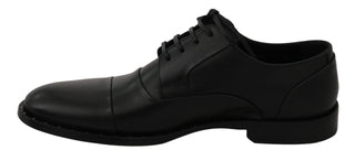 Dolce &amp; Gabbana Sleek Black Leather Formal Dress Shoes