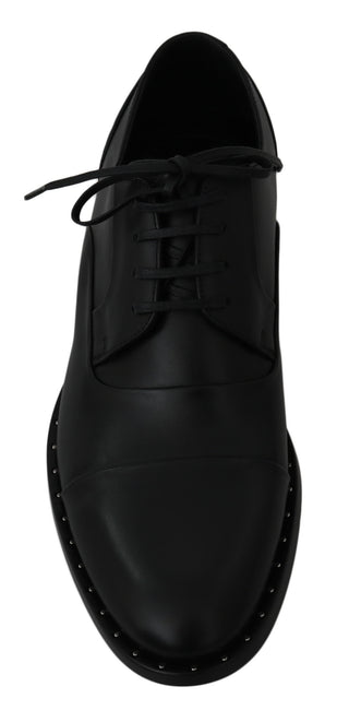 Dolce &amp; Gabbana Sleek Black Leather Formal Dress Shoes