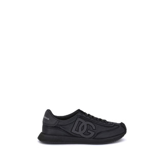 Dolce & Gabbana Black Fabric Low Top Sneakers