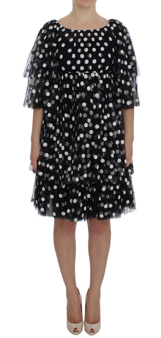 Dolce &amp; Gabbana Elegant Polka Dotted Ruffled Dress