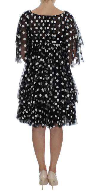 Dolce &amp; Gabbana Elegant Polka Dotted Ruffled Dress