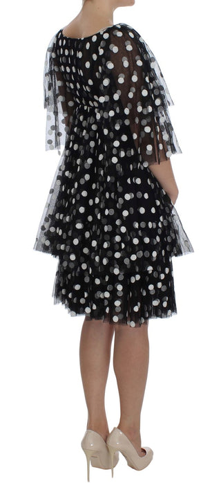 Dolce &amp; Gabbana Elegant Polka Dotted Ruffled Dress